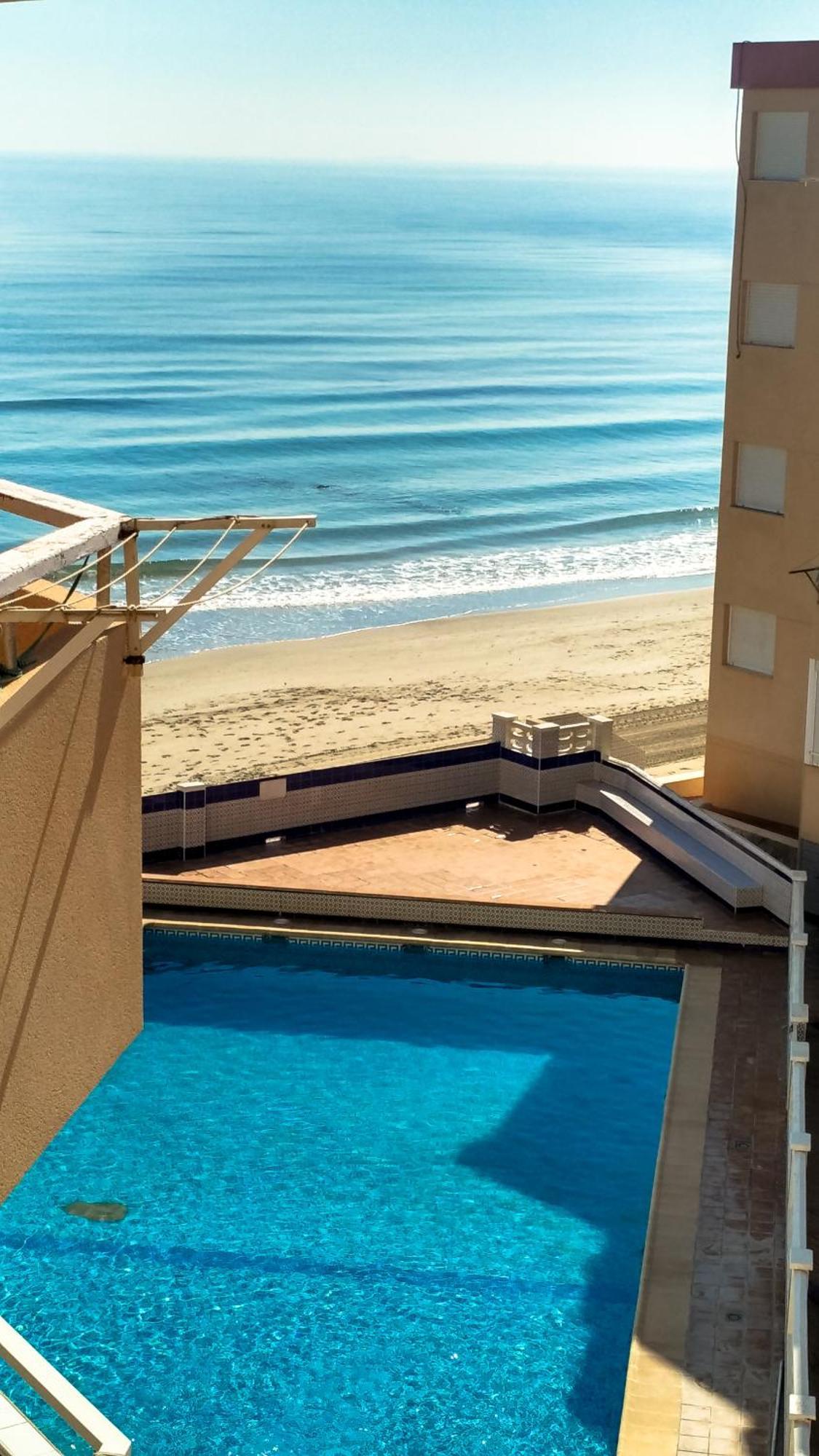 Apartament Bright Studio With The Seaview And Swimming Pool La Manga del Mar Menor Zewnętrze zdjęcie